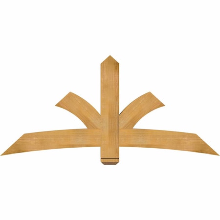 Ekena Millwork Davenport Rough Sawn Timber Gable Bracket, Western Red Cedar, 72"W x 33"H x 4"D x 6"F, 11/12 Pitch GBW072X33X0406DAV00RWR